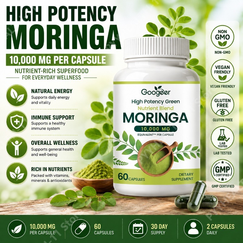 Herbal Wellness Formula - อาหารเสริมมoringa พรีเมียม สารสกัดจากใบธรรมชาติ สูตรสมุนไพรบำรุงสุขภาพ สำหรับการดูแลสุขภาพประจำวัน 60