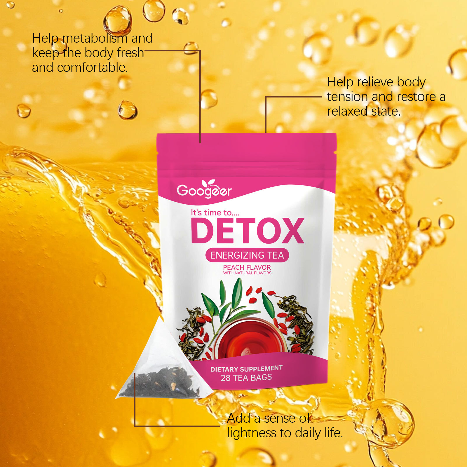 ชาดีท็อกซ์ทำความสะอาดร่างกาย - - Herbal Wellness Tea บทวิจารณ์และราคา