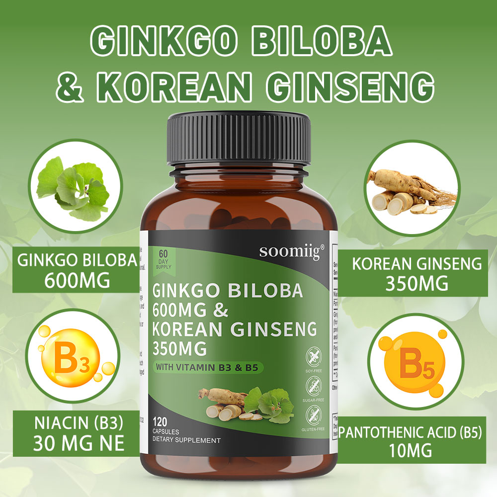 แคปซูลแปะก๊วยและโสมเกาหลี ช่วย - Ginkgo Biloba Extract บทวิจารณ์และราคา