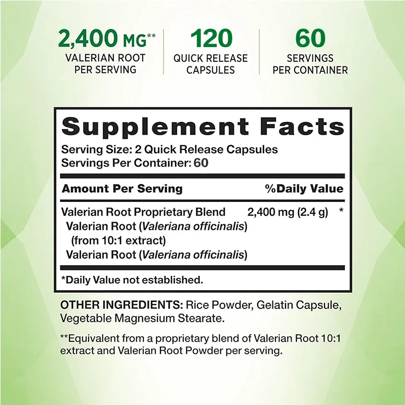 แคปซูลรากวาเลอเรียน - ช่วยผ่อน - Valerian Root Capsule บทวิจารณ์และราคา