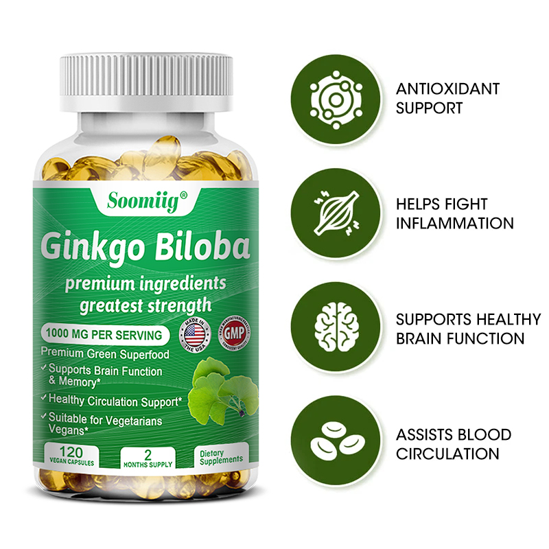 แคปซูลแปะก๊วยบิโลบา - อาหารเสร - Ginkgo Biloba Extract บทวิจารณ์และราคา