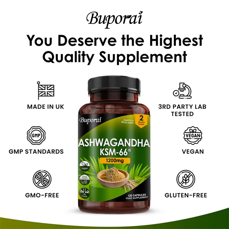 Ashwagandha KSM-66 1200mg - รอ - Ginkgo Biloba Extract บทวิจารณ์และราคา